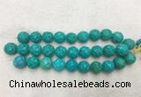 WBBS54 18mm carved round loose howlite turquoise gemstone beads wholesale